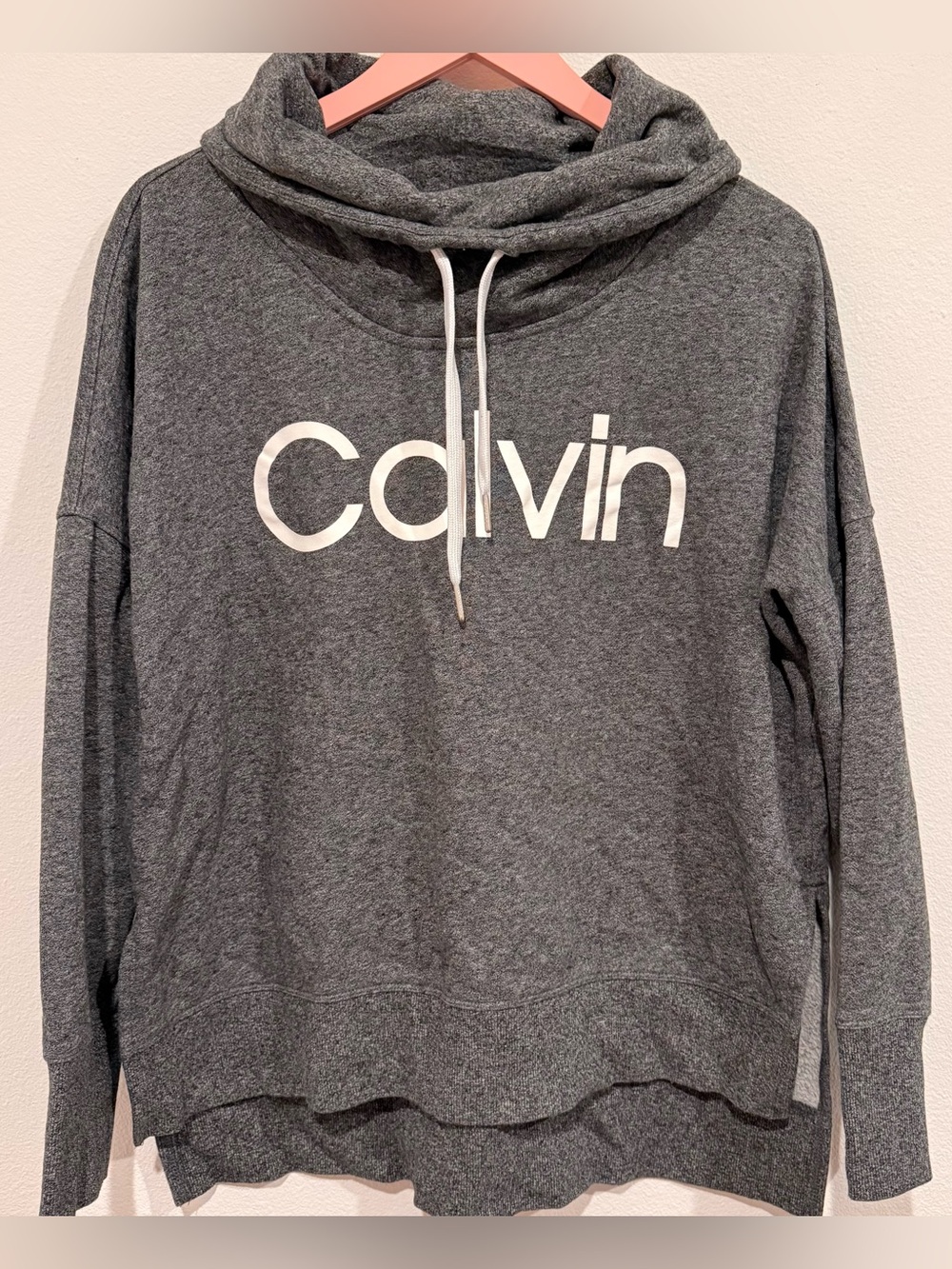 Calvin Klein Women’s Dark Gray Logo Crewneck Pullover